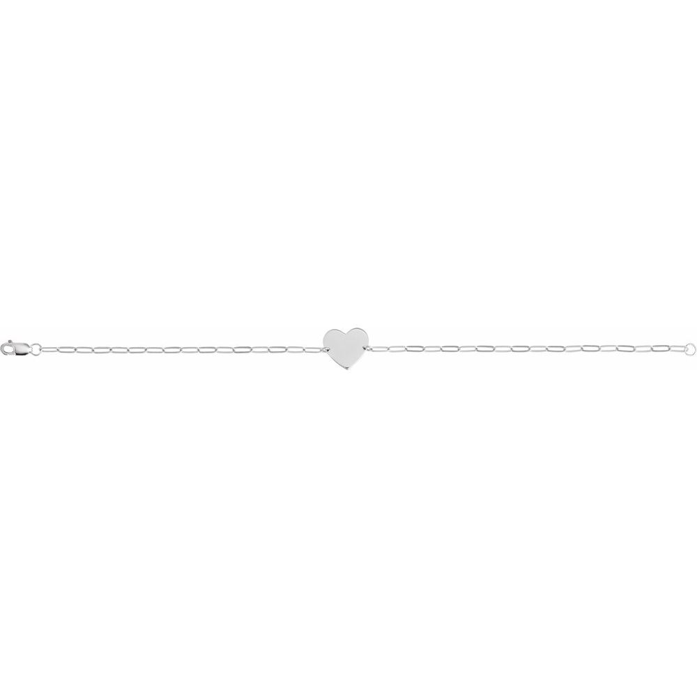 Engravable Heart 7" Bracelet