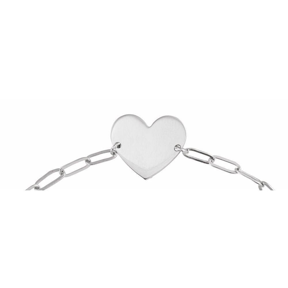 Engravable Heart 7" Bracelet