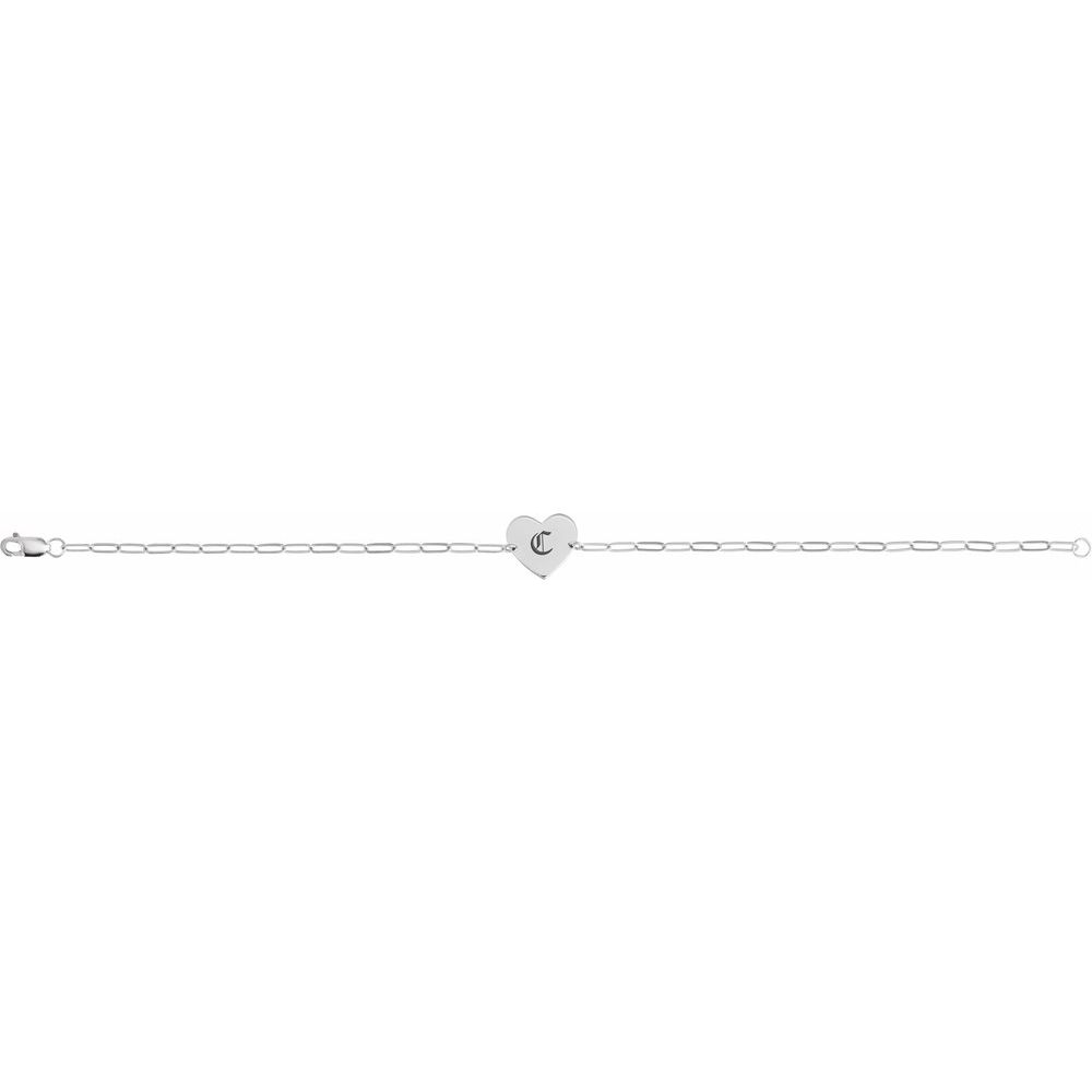 Engravable Heart 7" Bracelet