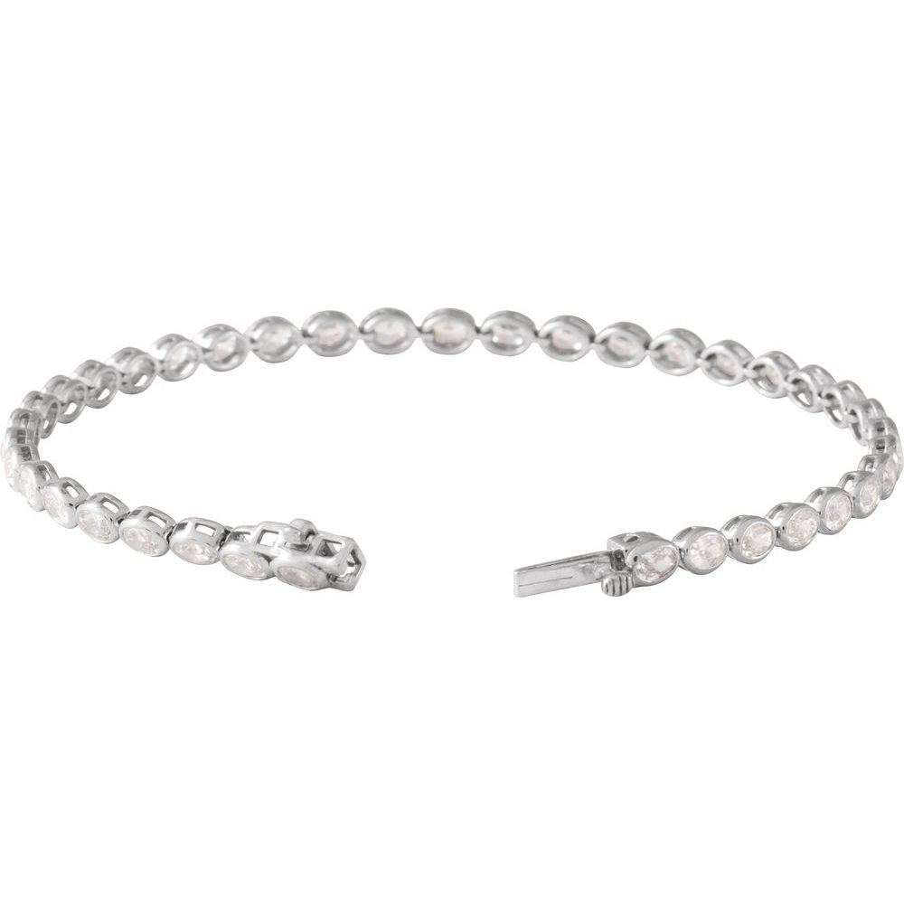 Bezel Set Lab-Created 4 9/10th CTW Diamond Tennis Bracelet
