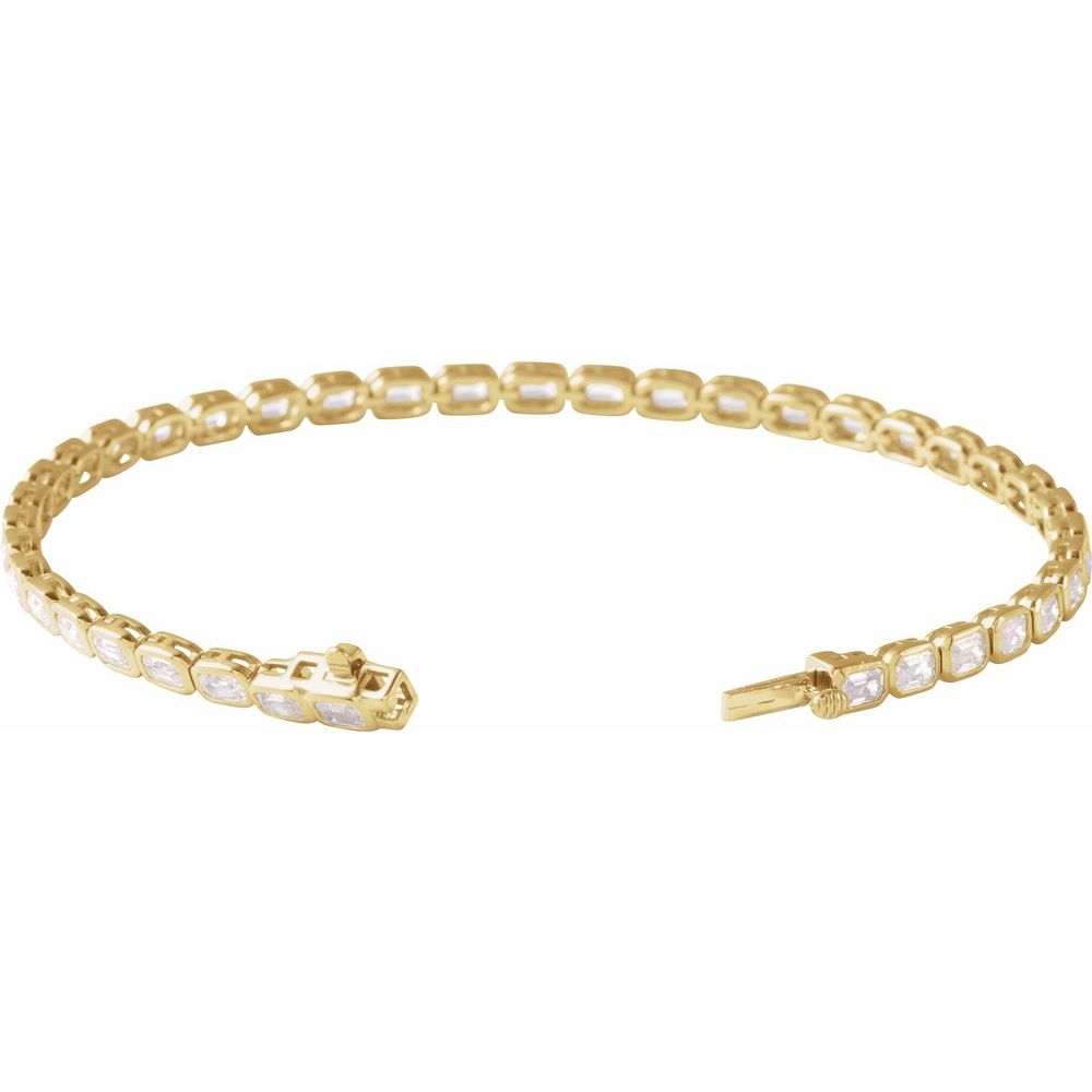 6.25CTW Lab Created Emerald Cut Tennis Bracelet