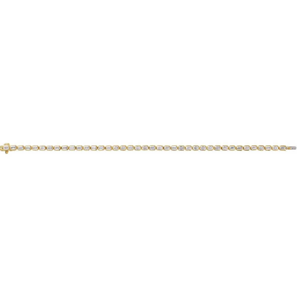 6.25CTW Lab Created Emerald Cut Tennis Bracelet