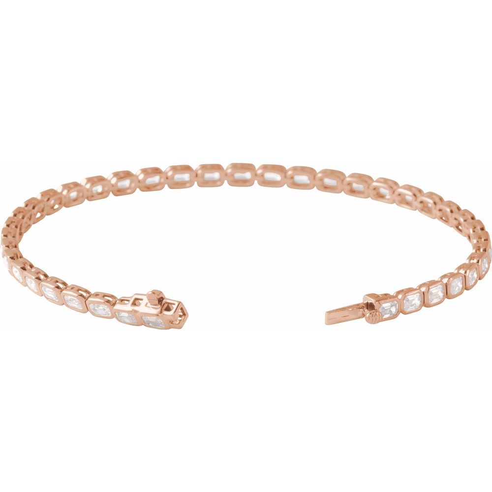 6.25CTW Lab Created Emerald Cut Tennis Bracelet