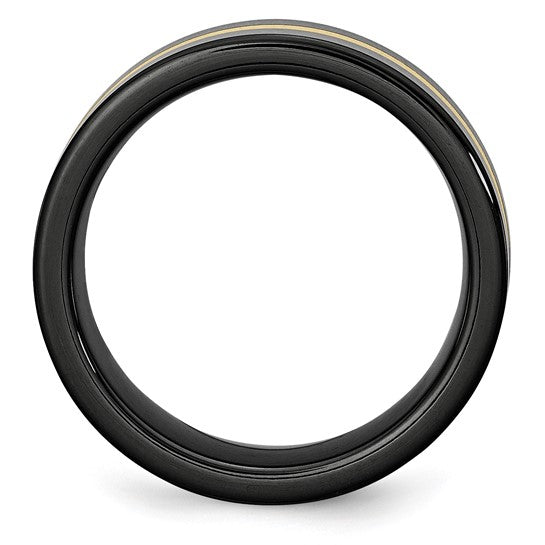 14KY & Black Ceramic Band