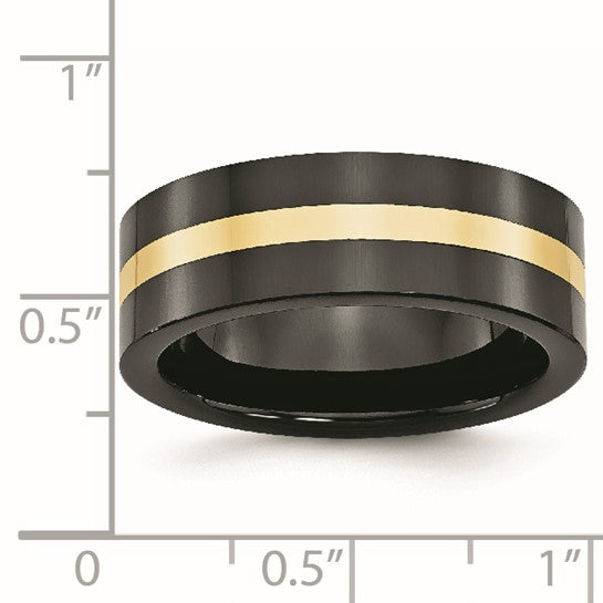14KY & Black Ceramic Band