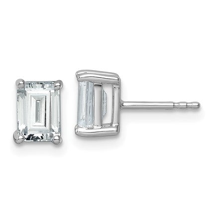 2CTW Lab Created Emerald Cut Diamond Stud Earrings