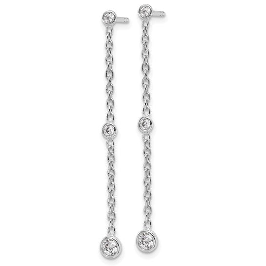 Dangle Lab Created Diamond Earrings