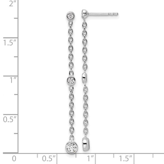Dangle Lab Created Diamond Earrings