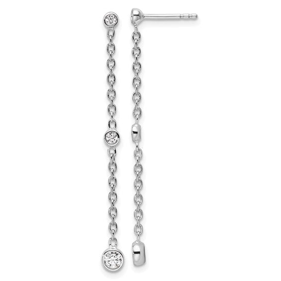 Dangle Lab Created Diamond Earrings