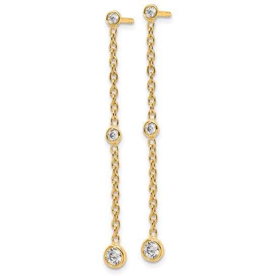 Dangle Lab Created Diamond Earrings