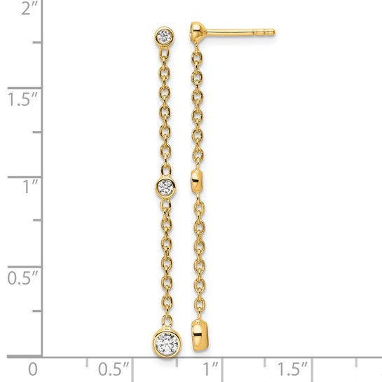 Dangle Lab Created Diamond Earrings