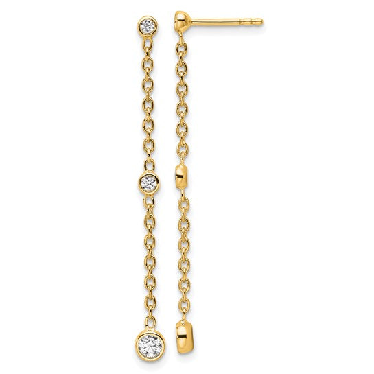 Dangle Lab Created Diamond Earrings