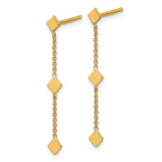 14KY Geometric Dangle Earrings