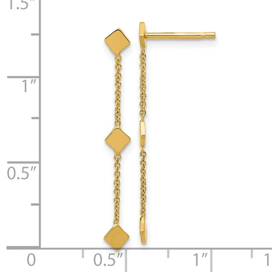 14KY Geometric Dangle Earrings