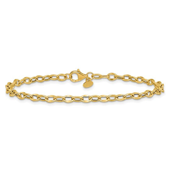 14KY Flat Cable Link Bracelet