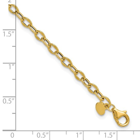 14KY Flat Cable Link Bracelet