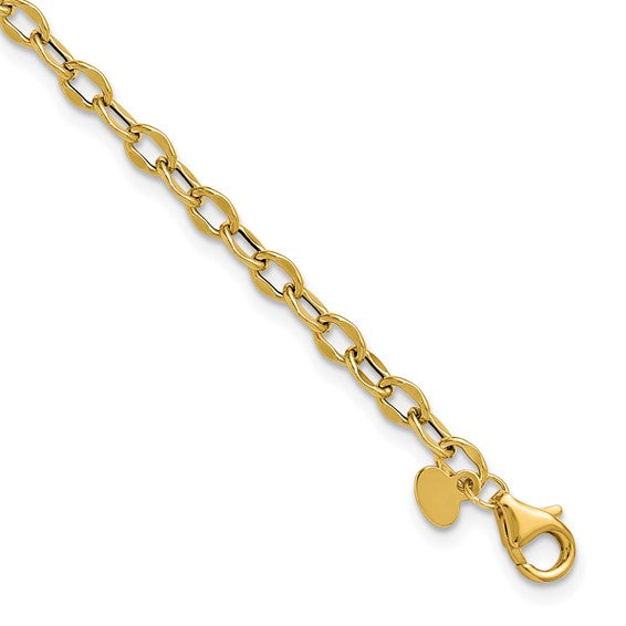 14KY Flat Cable Link Bracelet