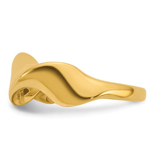 14KY Polished Wavy Ring