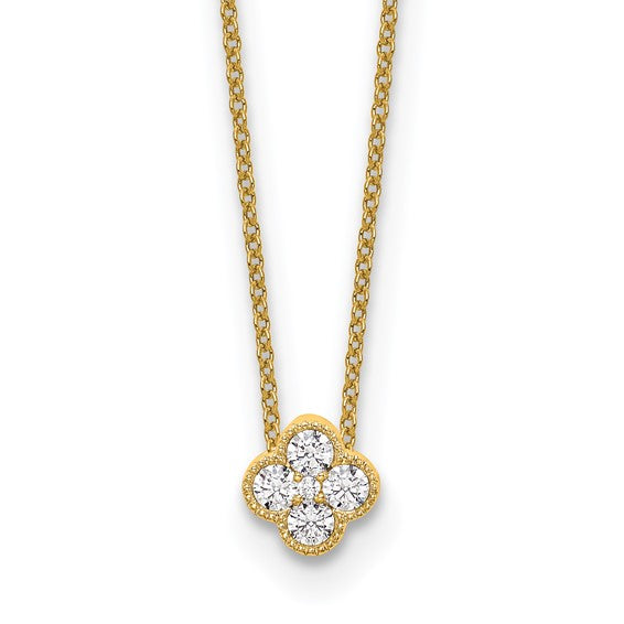 Lab Created Diamond Bloom Necklace