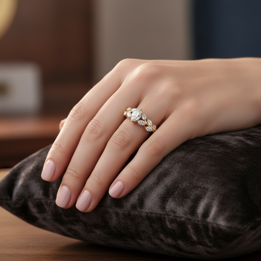 10K Yellow Gold Lab Grown Diamond Ring