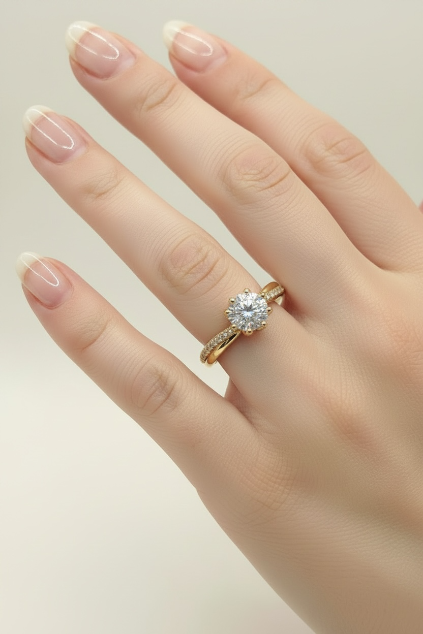14K Yellow Gold Diamond Ring