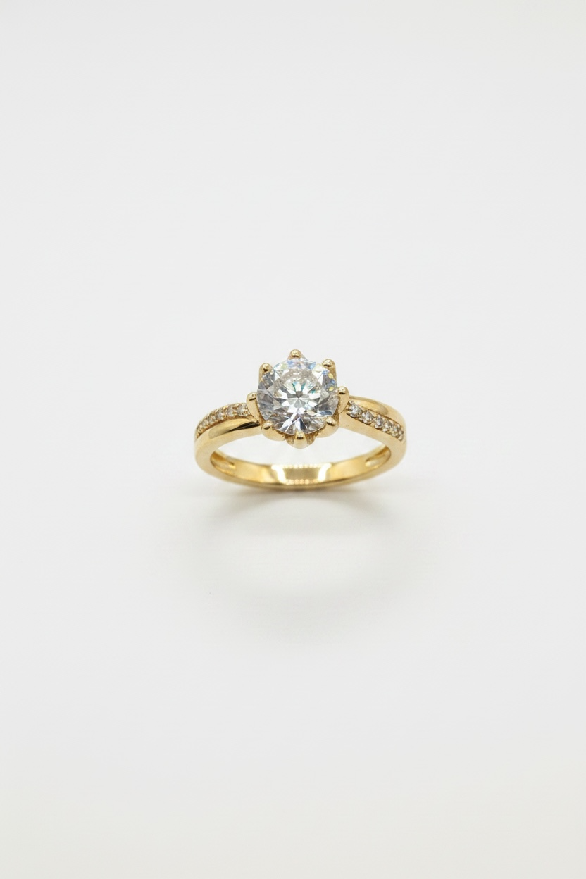 14K Yellow Gold Diamond Ring