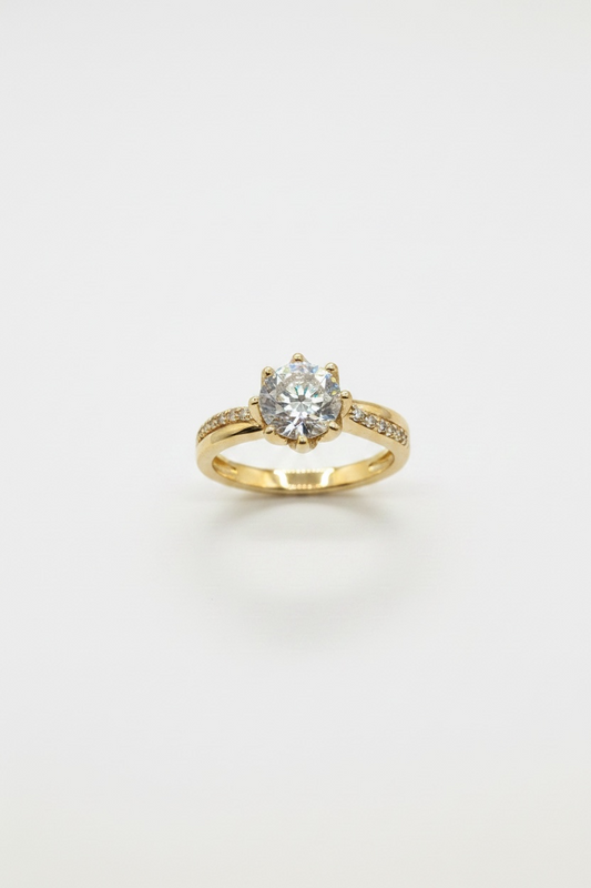 14K Yellow Gold Diamond Ring