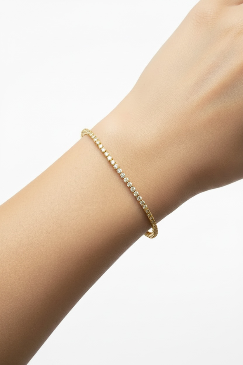 14K Yellow Gold Lab-Grown Diamond Tennis Bracelet – 1.85 CTW