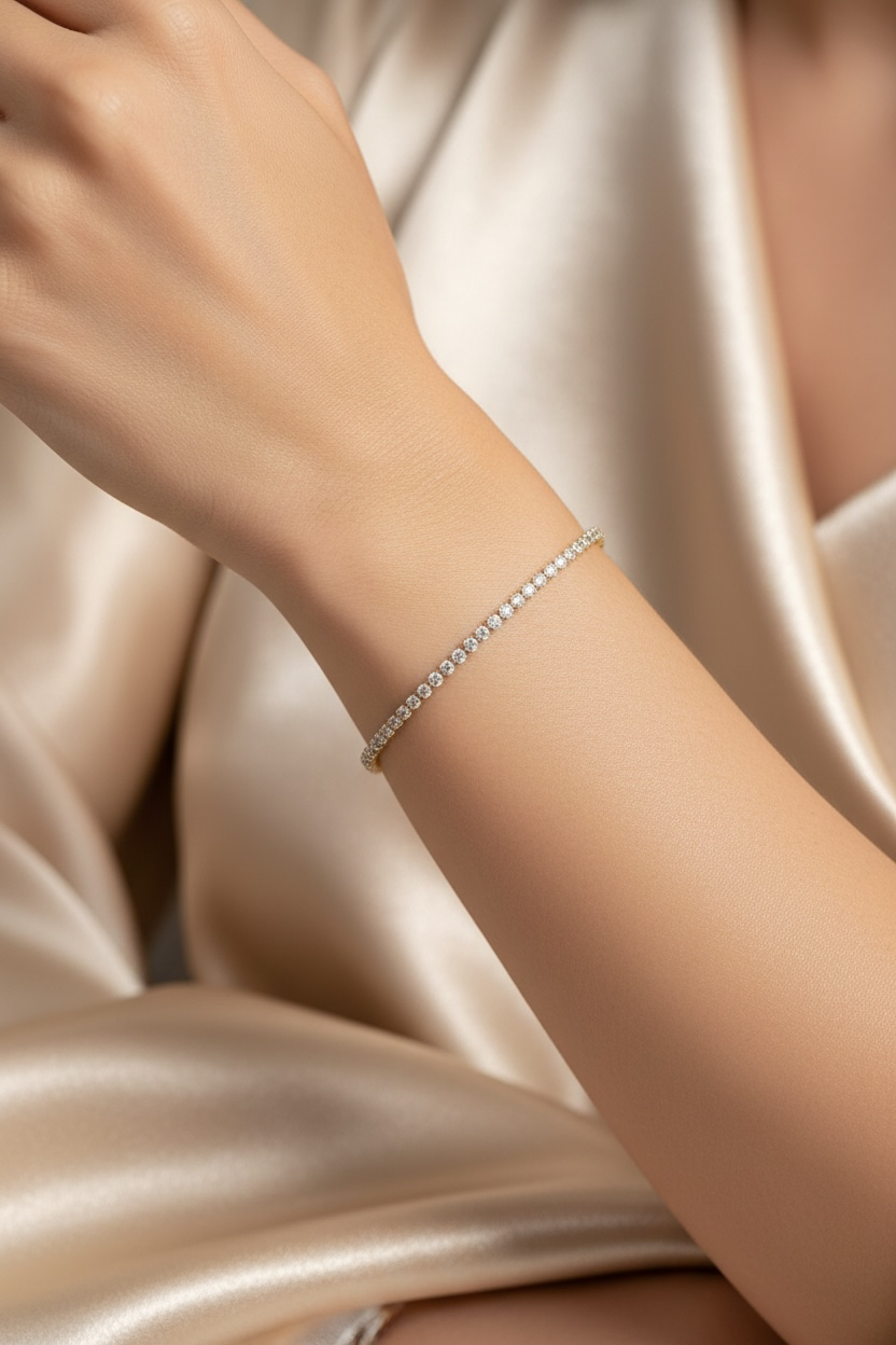 14K Yellow Gold Lab-Grown Diamond Tennis Bracelet – 1.85 CTW