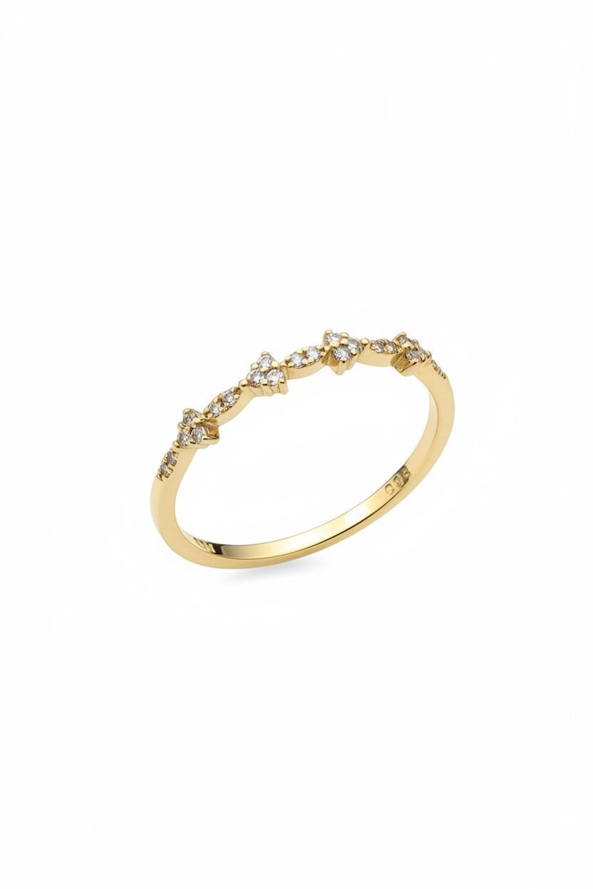 14K Yellow Gold Natural Diamond Stackable Band – 0.20 CTW