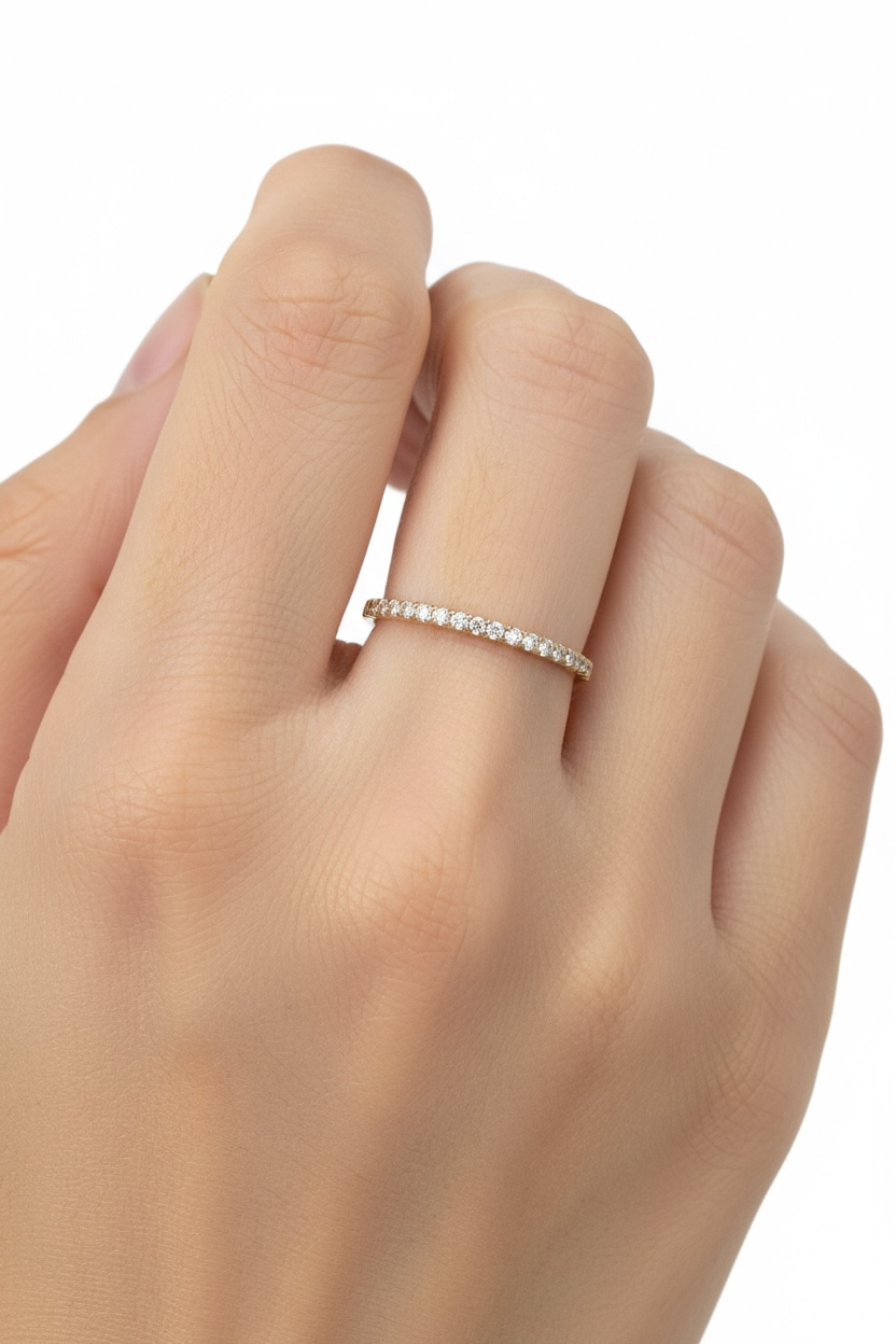 14K Yellow Gold Round Lab-Grown Diamond Essentials Band – 0.30 CTW