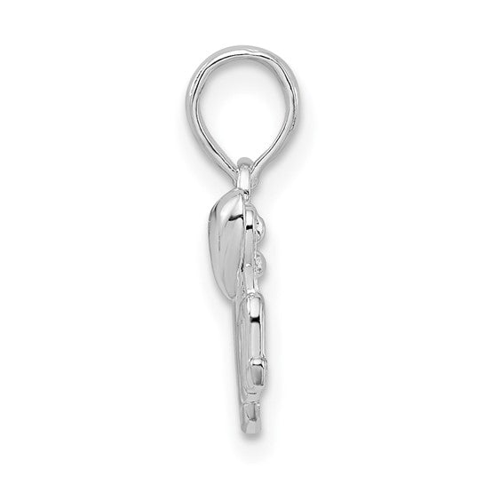 Sterling Silver Mom Heart Pendant