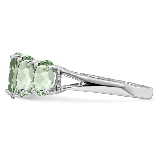 Green Quartz Five Stone Ring