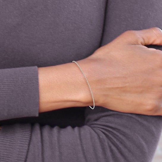 Sterling Silver Beaded Adjustable Bracelet – Elegant 9.25" Design