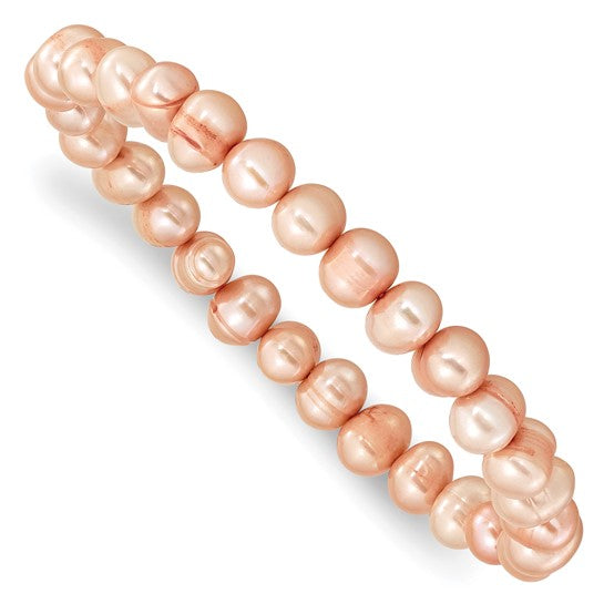 Freshwater Cultured Pearl 5-Piece Stretch Bracelet Set – Multi-Color (6–7mm)