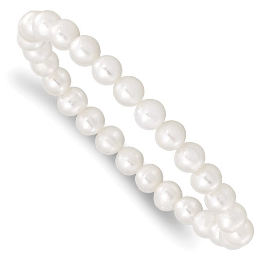 Freshwater Cultured Pearl 5-Piece Stretch Bracelet Set – Multi-Color (6–7mm)