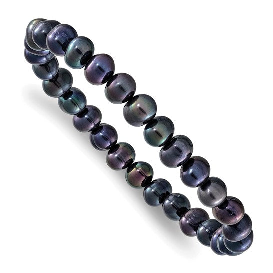 Freshwater Cultured Pearl 5-Piece Stretch Bracelet Set – Multi-Color (6–7mm)
