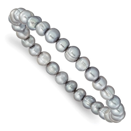 Freshwater Cultured Pearl 5-Piece Stretch Bracelet Set – Multi-Color (6–7mm)