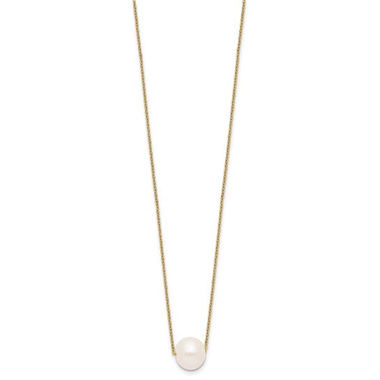 Sterling Silver Gold-tone Freshwater Cultured Pearl Necklace