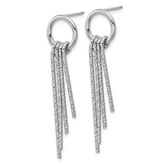 Movable Dangle Silver Earrings