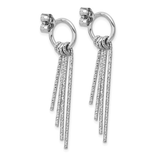 Movable Dangle Silver Earrings