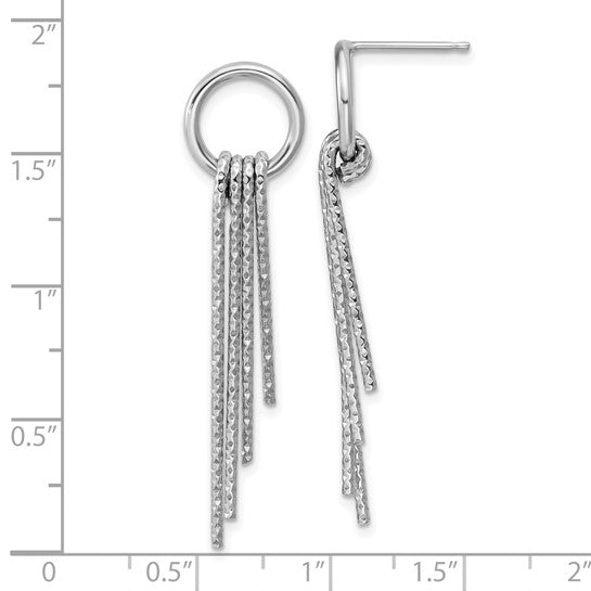 Movable Dangle Silver Earrings