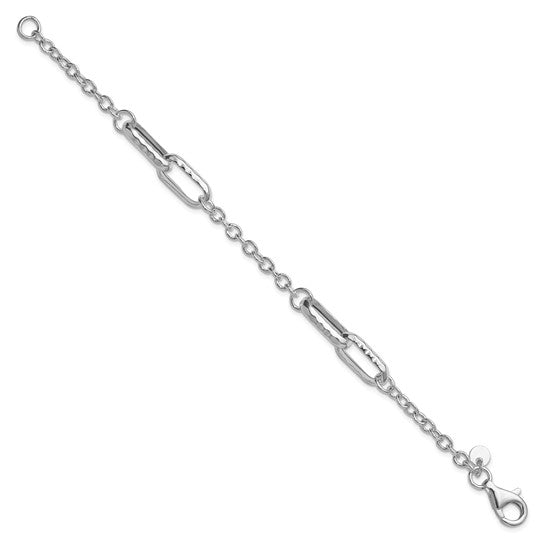 Textured Multi-Link Sterling Silver Bracelet