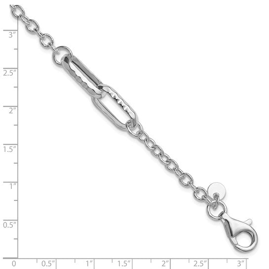 Textured Multi-Link Sterling Silver Bracelet
