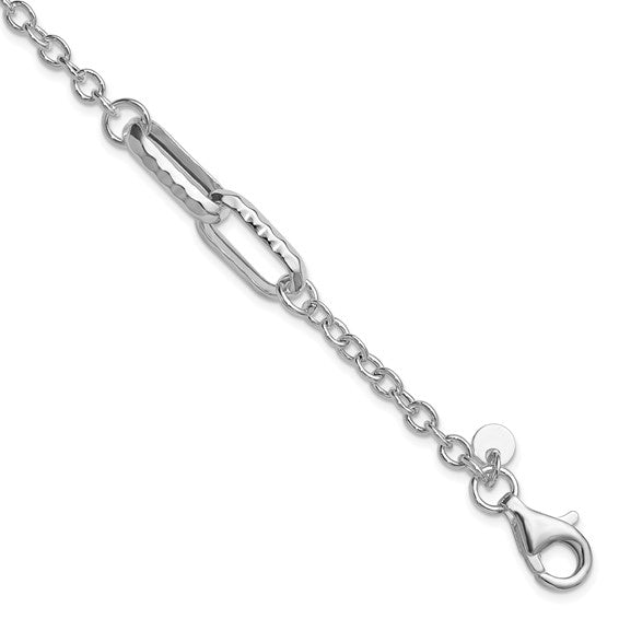 Textured Multi-Link Sterling Silver Bracelet