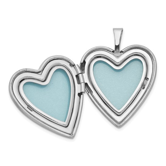 Sterling Silver “Forever In My Heart” Mother/Daughter Locket Necklace Set