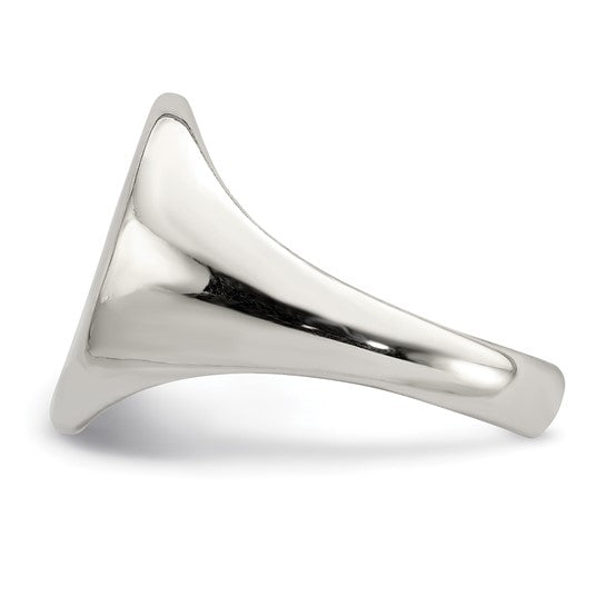 Sterling Silver Oval Signet Ring