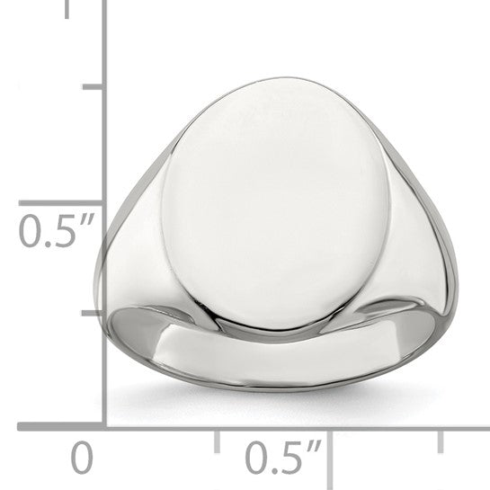 Sterling Silver Oval Signet Ring