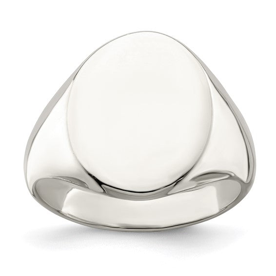 Sterling Silver Oval Signet Ring