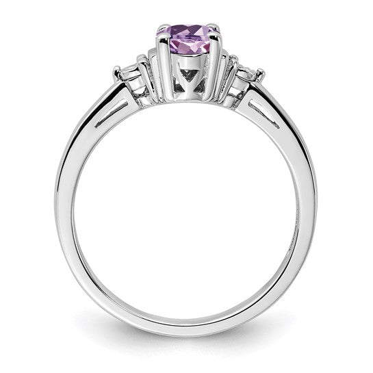 Amethyst & Diamond Ring